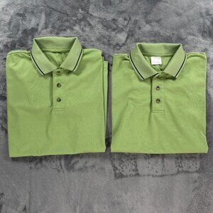 Lot of 2 Publix Supermarket Official Employee Uniform Green Polo Shirt Men XS